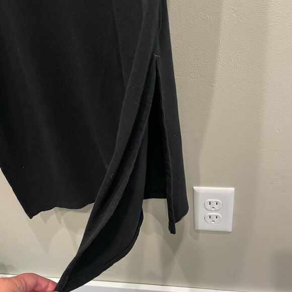 The Nines by HATCH Rib Knit Black Maternity Dress - Size: XS - Picture 6 of 8